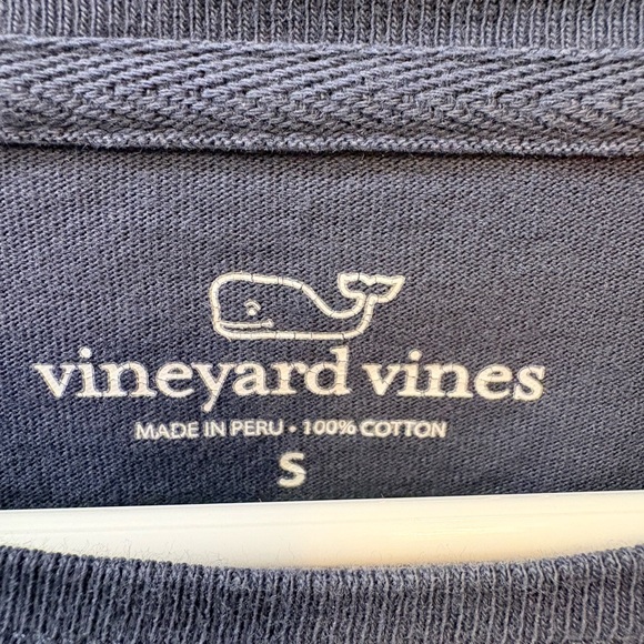 Vineyard Vines Long Sleeve Tees in Navy and Pink - Picture 4 of 10